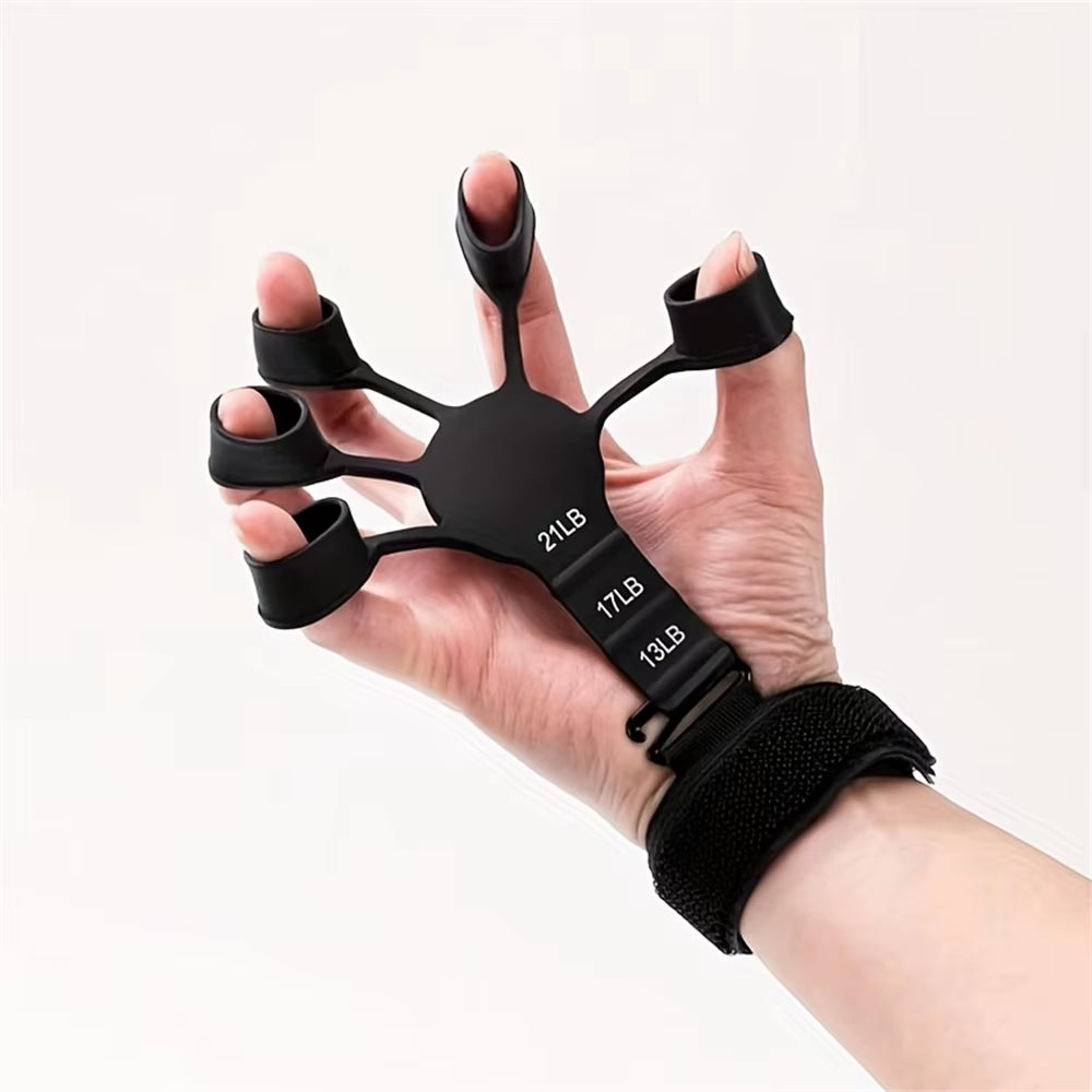 Exercise Finger Training Exercise Stretcher Hand Strengthener Resistance Band Trainer Hand Brush Expander Grips Adjustable