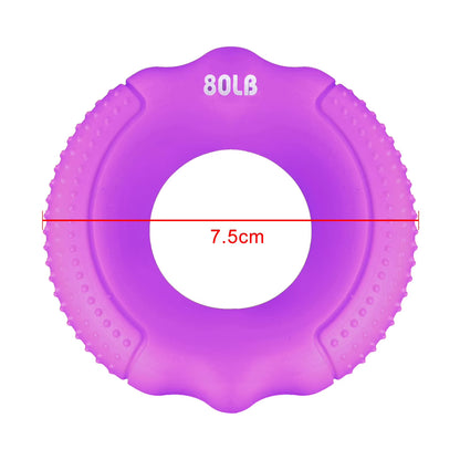 O Hand Gripper Grip Silicone Ring Hand Resistance Band Finger Stretcher-Exercise for Forearm Wrist Training Carpal Hand Expander